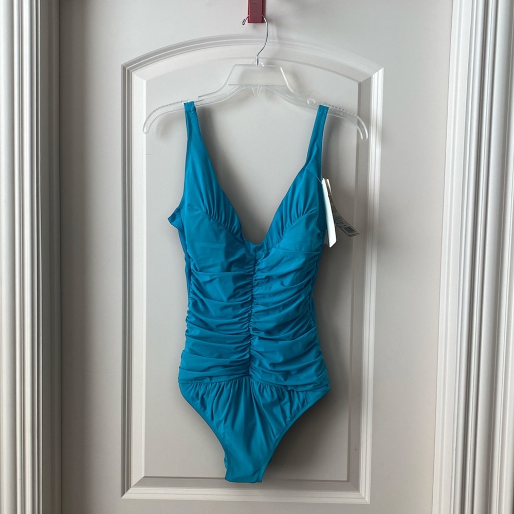 *NWT PROFILE BY GOTTEX Ruched One-Piece Swimsuit